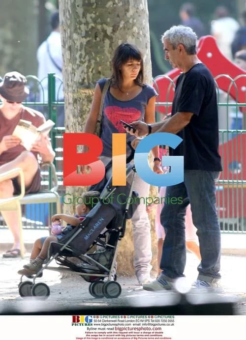 Raymond Domenech and family in Paris park