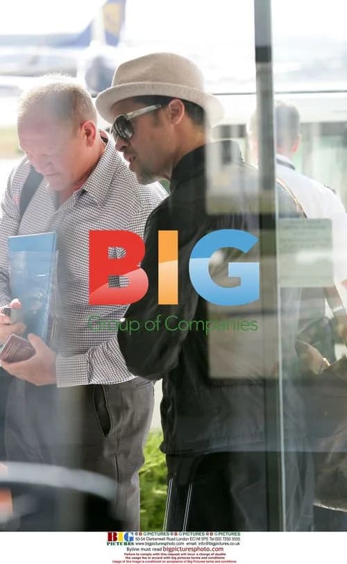 Brad Pitt departs Marseille airport