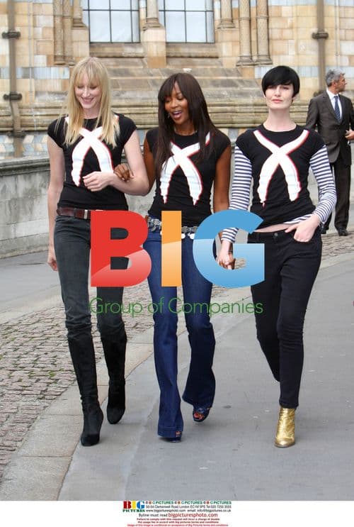 Supermodels and Elle Editor at Fashion For Relief 2008