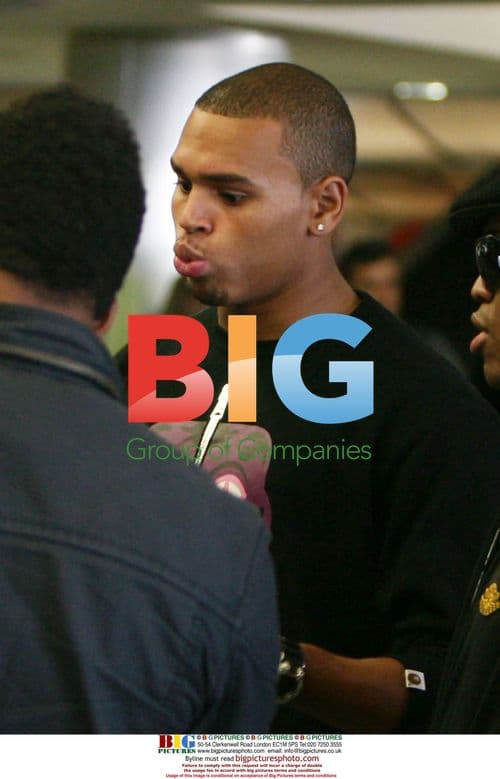 Chris Brown and Rihanna at LAX