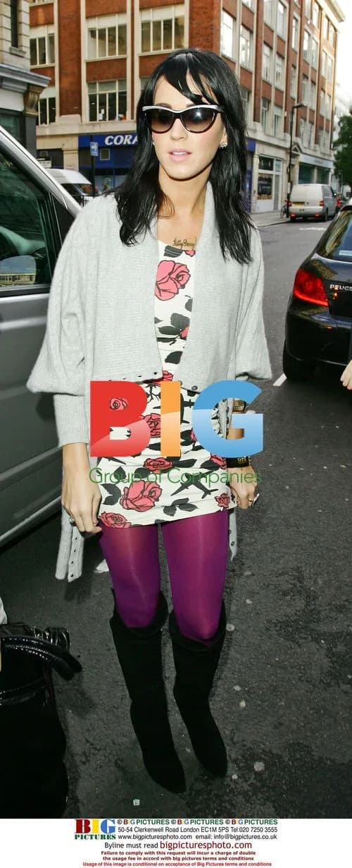 Katy Perry leaving Radio One, London