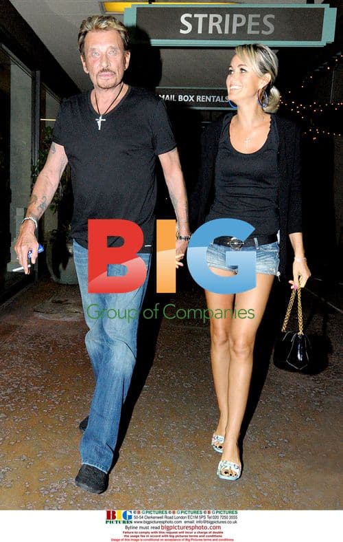 Johny Hallyday and Wife Laetitia Boudou