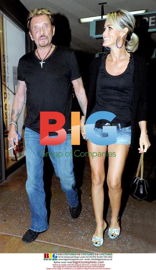 Johny Hallyday with wife Laetitia Boudou and Patrick Demarchelier