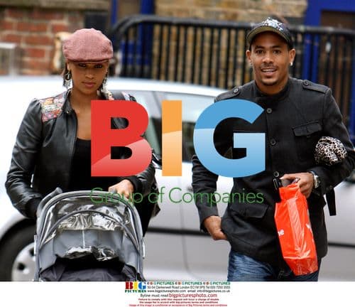 Javine Hylton with MC Harvey and Baby Angel