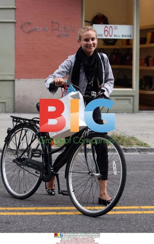 Diane Kruger Rides Bike in New York