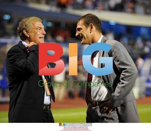 Trevor Brooking and Slaven Bilic at Croatia V England Match