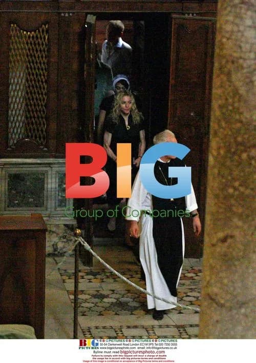Madonna Visits Basilica in Rome