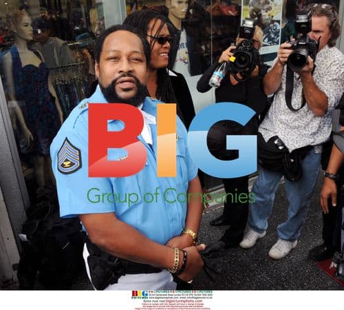 Victor Willis gestures after Walk of Fame ceremony