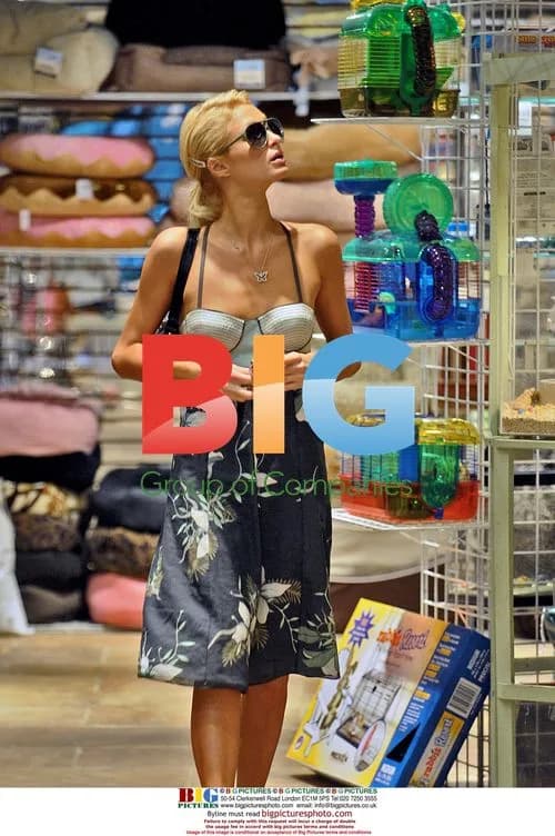 Paris Hilton shopping for pet supplies
