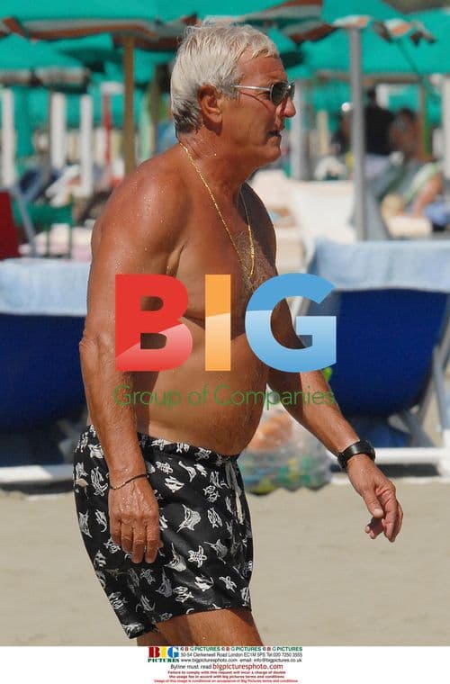 Marcello Lippi relaxes at Twiga Beach