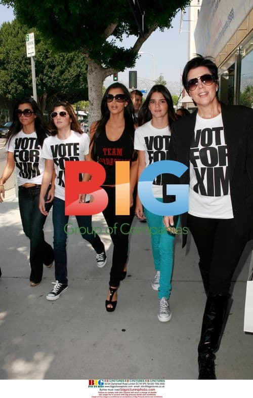 The Kardashians shooting TV scene in LA