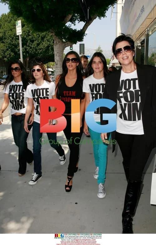 The Kardashians shooting TV scene in LA