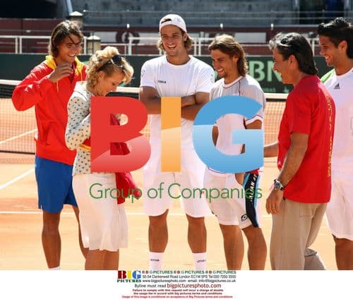 Rafael Nadal and Spanish Davis Cup Team Prepare in Madrid Bullring