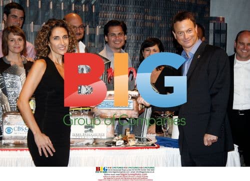 Melina Kanakaredes and Gary Sinise at CSI NY 100th Episode Celebration