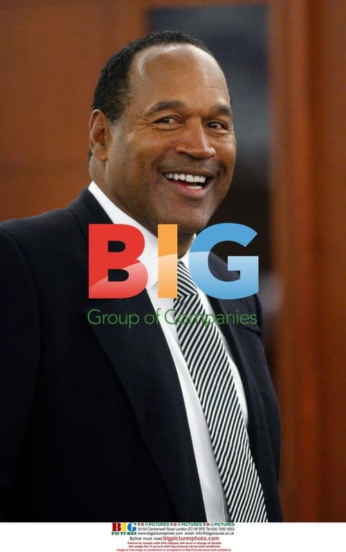 O.J. Simpson in court during trial