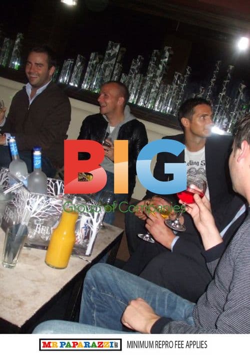 Chelsea Footballer Frank Lampard Out with Friends