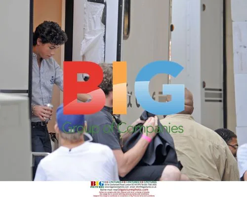 Nick Jonas on LA film set