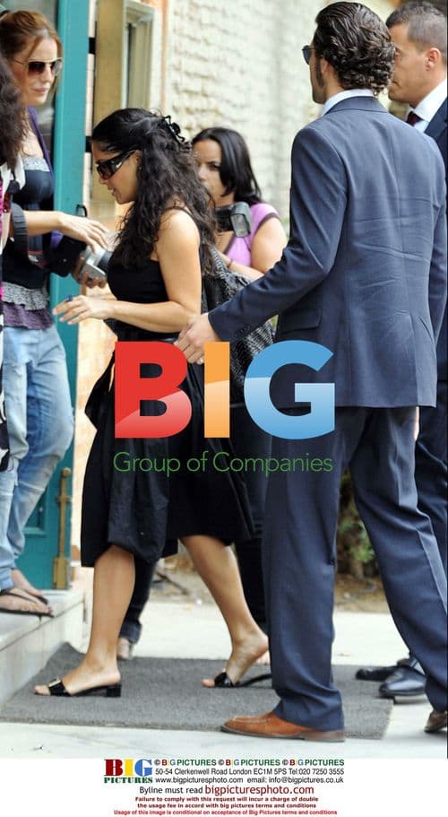 Salma Hayek and daughter arrive in Sevilla