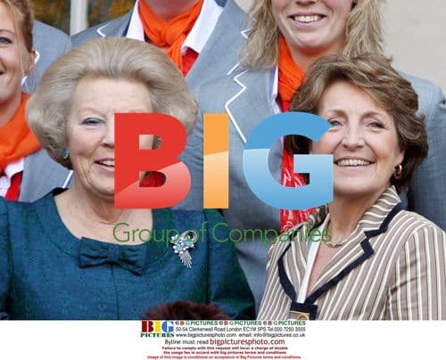 Queen Beatrix and Princess Margriet with paralympians