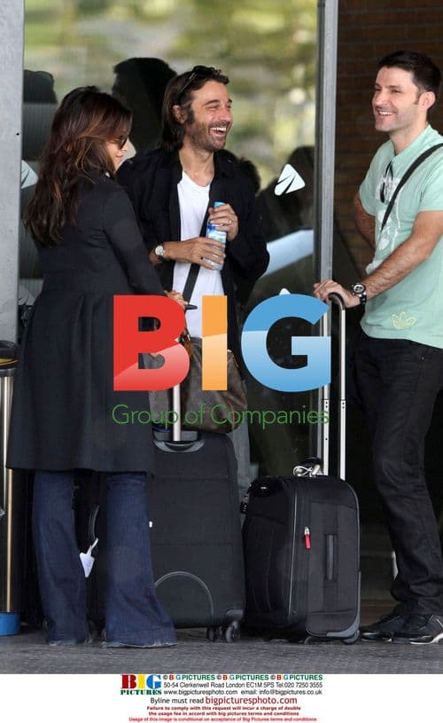 Monica Cruz and Jordi Molla leave Seville party