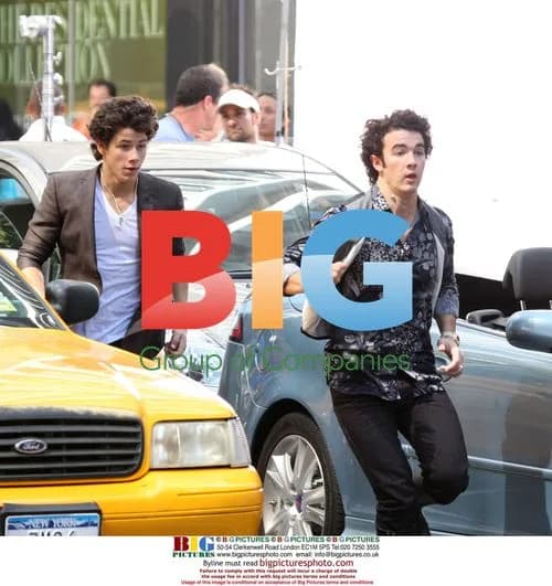 The Jonas Brothers filming in LA