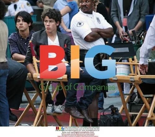 The Jonas Brothers filming movie in LA