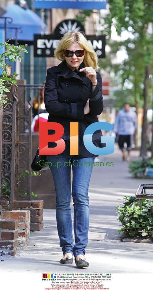 Kirsten Dunst walks in New York