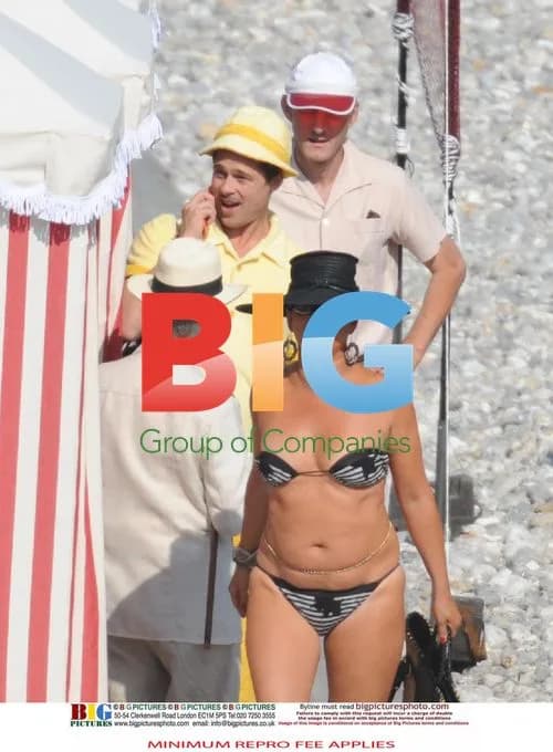 Brad Pitt Filming Mobile Phone Ad on Normandy Beach