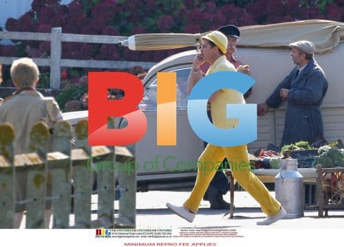 Brad Pitt Filming Mobile Ad in Normandy