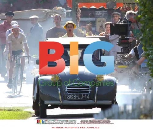 Brad Pitt Filming Mobile Ad in Normandy