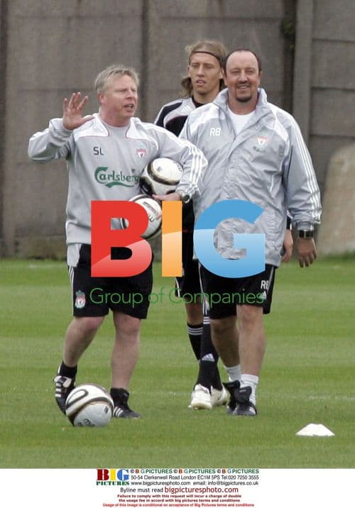Liverpool FC players training at Melwood