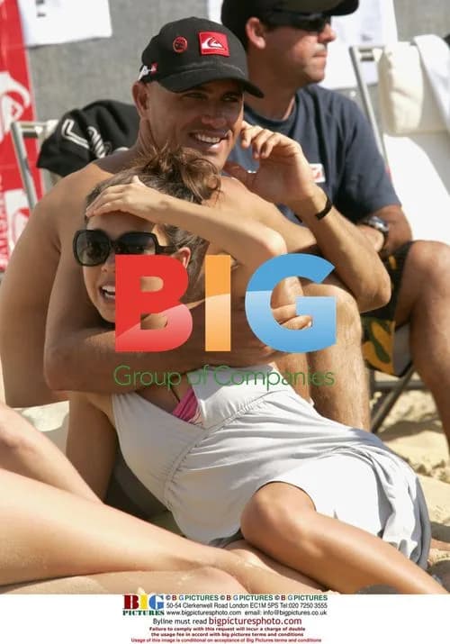 Kelly Slater with girlfriend at Quicksilver Pro France 2008