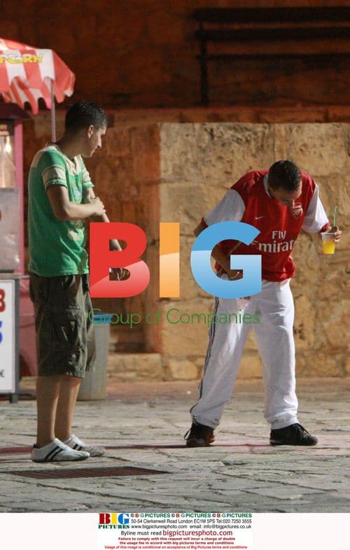 British holidaymakers outside Ice Club