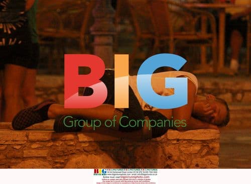 Drunken British holidaymakers in Aya Napa, Greece