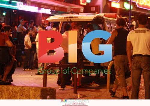 Drunk British tourists in Aya Napa