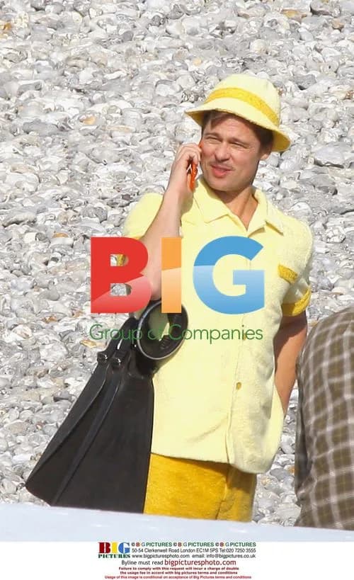 Brad Pitt Filming Mobile Phone Ad