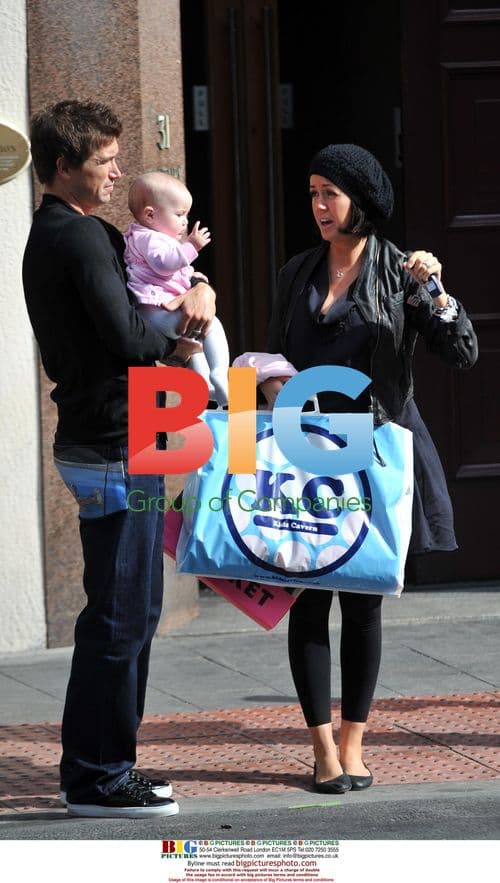 Harry Kewell and Sheree Murphy with daughter