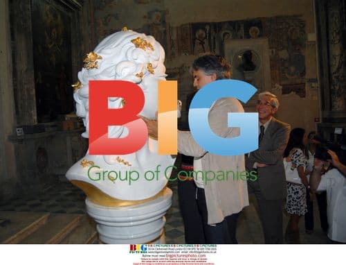 Gina Lollobrigida opens art exhibition with Andrea Bocelli