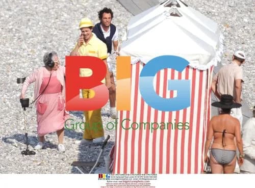 Brad Pitt Filming Mobile Ad in Normandy