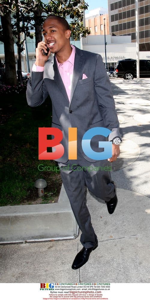 Nick Cannon Shopping at Hello Kitty Store