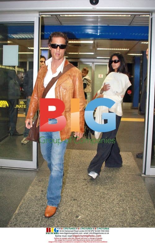 Matthew McConaughey and family arrive at Milan airport