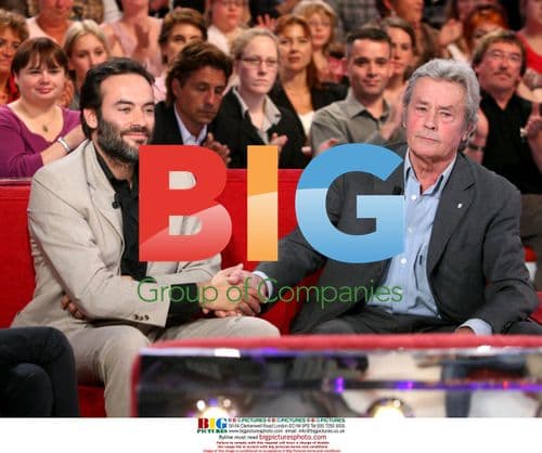 Alain Delon and son on TV show