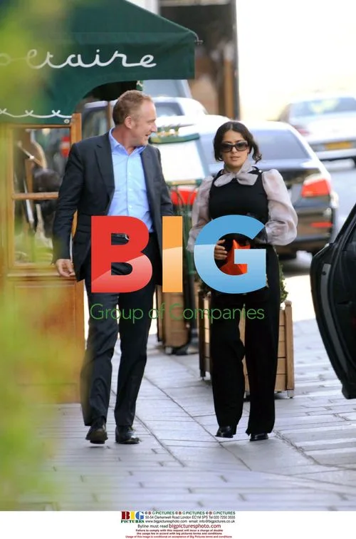 Franois Pinault and Salma Hayek Strolling in Paris