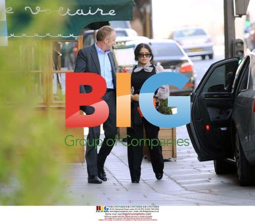 Franois Pinault and Salma Hayek Strolling in Paris