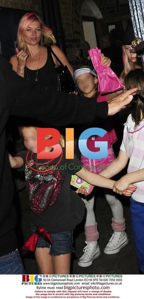 Kate Moss at Lila Grace's birthday party