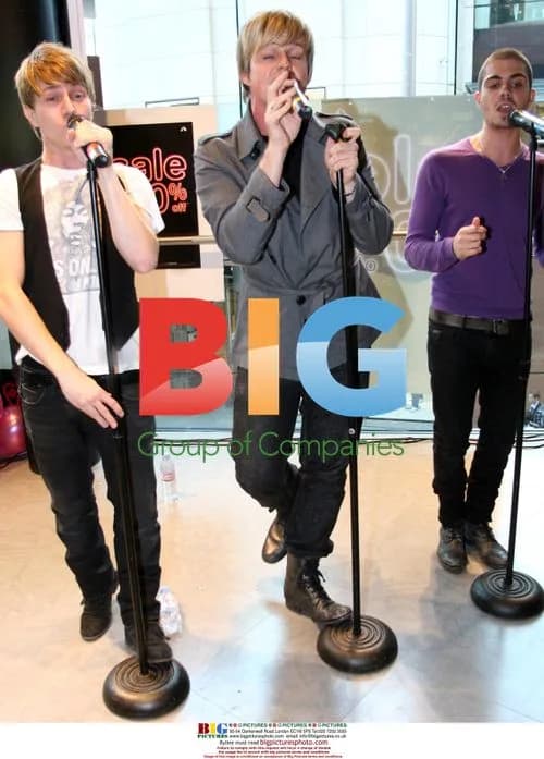 Boy band Avenue performs at HMV in Liverpool