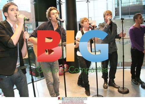 Boy band Avenue performs at HMV in Liverpool