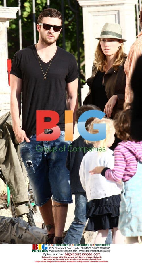 Justin Timberlake and Jessica Biel on vacation in Rome