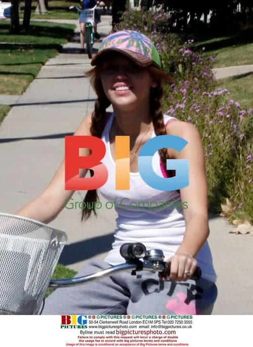 Miley Cyrus and family bike ride in Toluca Lake
