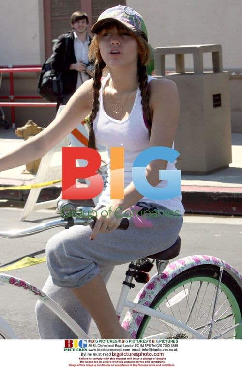 Miley Cyrus Takes Bike Ride in Toluca Lake